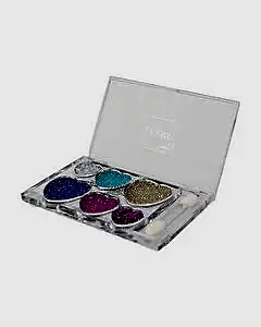 Lukky 6 Renkli̇ Yıldız Desenli Parıltılı Göz Farı Paleti̇ ve Fırçası