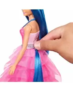 Barbie Mavi Saçlı Prenses Bebek HRR16