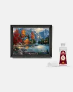 Nehir Üzerinde Kış Gölgesi Çerçeveli Puzzle 1000 Parça