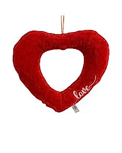 Love Nakışlı Kalpli Yastık 35 Cm Peluş