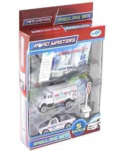 Mega Metal Ambulans Seti 5 Parça