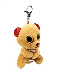 TY Beanie Boos Bella Brown Bear W/Candy Cane Clip
