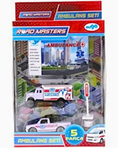 Mega Metal Ambulans Seti 5 Parça