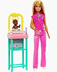 Barbie Bakım Temalı Kariyer Oyun Setleri Doktor Bebek JCR72