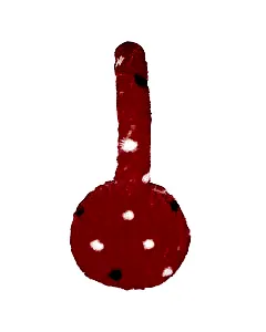 Peluş Kulaklık Puantiyeli Kırmızı