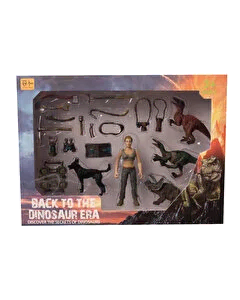 Kadın Figürlü Dinozor Seti