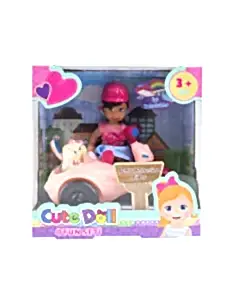 Sevimli Bebek Seyahat Seti Koyu Pembe Kasklı