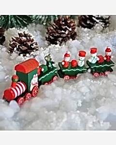 Yılbaşı Ahşap Süslü Tren 3