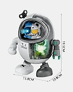 Işıklı Müzikli Robot Kedi T-1A Beyaz