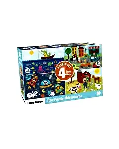 4'ü 1 Arada Puzzle Seti