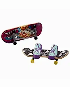 Hot Wheels Skate Retro Temalı İkili Parmak Kaykay ve Ayakkabı Paketleri HXL19