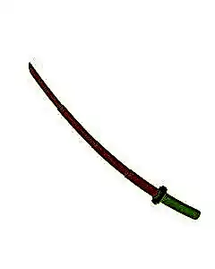 3D Geri Çekilebilir Samuray Kılıcı Turuncu