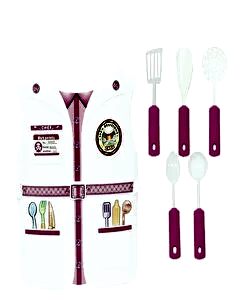 Kartela Kostümlü Kız Çocuk Aşçı Set