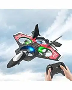 Uzaktan Kumanda 2.4 GHz LED Işıklı Jet Uçak Drone Kırmızı