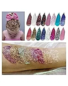 Lukky Yüz ve Vücut Parıltılı Mor Simli Jel