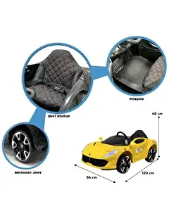 Favori Gt 12 Volt Akülü Araba Sarı