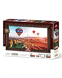 Kapadokya'nın Son Işıkları Çerçeveli Puzzle 1000 Parça