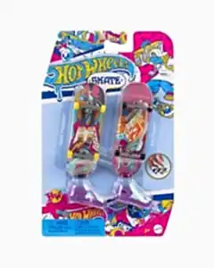 Hot Wheels Skate Retro Temalı İkili Parmak Kaykay ve Ayakkabı Paketleri HXL19