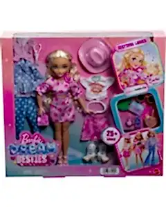 Barbie Dream Besties Festival Kombinleri Barbie Malibu Bebek ve Aksesuarları Seti JGH87
