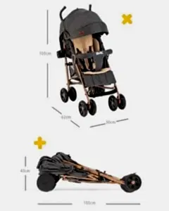 Rival Sweet Tam Yatar Baston Bebek Arabası Gold Antrasit RV111