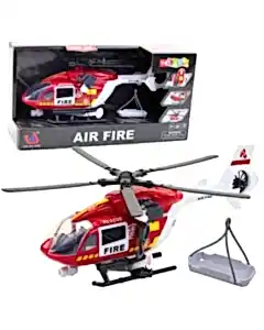 Pervaneli Işıklı ve Sesli Sürtmeli İtfaiye Helikopteri 30 Cm