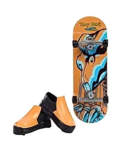 Hot Wheels Skate Neon Temalı Parmak Kaykay ve Ayakkabı Paketi Skulltimate HPG25