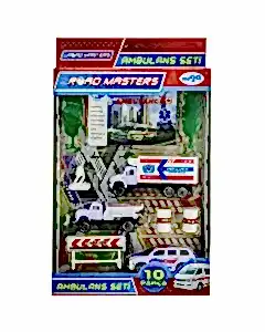 Metal Ambulans Seti 10 Parça