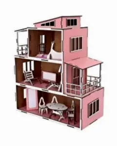 Ahşap Bebek Evi 2 15 Parça