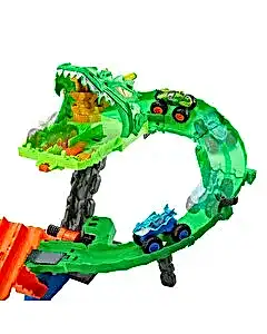 Hot Wheels Monster Trucks Köpek Balığı ve Dinozor Korkunç Ejderhaya Karşı Oyun Seti JFR06