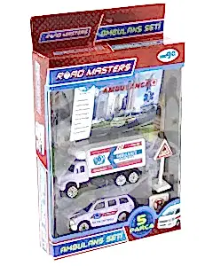 Mega Metal Ambulans Seti 5 Parça