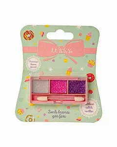 Lukky 3 Renkli̇ Parıltılı Simli Göz Farı Paleti̇ ve Fırçası
