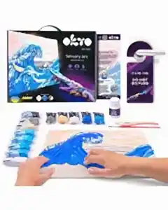 OKTO The Great Wave of Kanagawa 3D Duyusal Sanat Seti