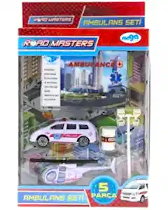 Mega Metal Ambulans Seti 5 Parça