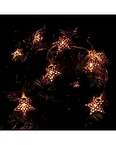 Yılbaşı Pilli Yıldız Figürlü Led Işık 3 Metre