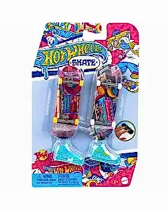 Hot Wheels Skate Retro Temalı İkili Parmak Kaykay ve Ayakkabı HXL18
