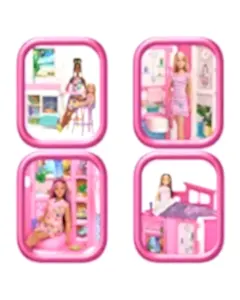 Barbie Portatif Tatil Evi Bebek ve Oyun Seti HRJ77