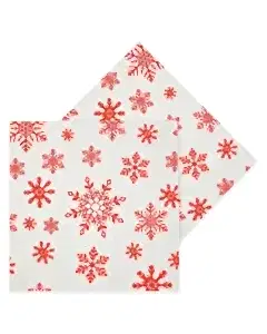 Yılbaşı Kar Taneli Desenli 16'lı Peçete