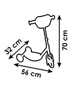 Smoby Gabby's Dollhouse 3 Tekerlekli Scooter