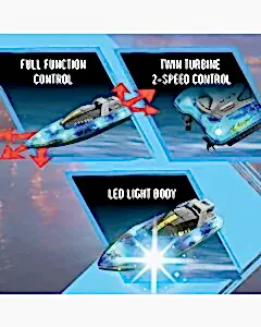 Silverlit Exost Aqua Lights Uzaktan Kumandalı 1:18 Sürat Teknesi