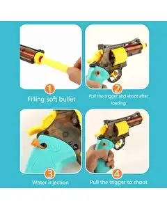 2'si 1 Arada Dart Atan Revolver Su Tabancası