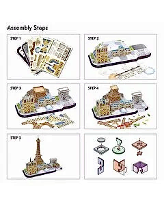 Cubic Fun City Line Paris 3D Puzzle 114 Parça