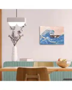 OKTO The Great Wave of Kanagawa 3D Duyusal Sanat Seti