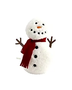 Kırmızı Atkılı Peluş Kardan Adam