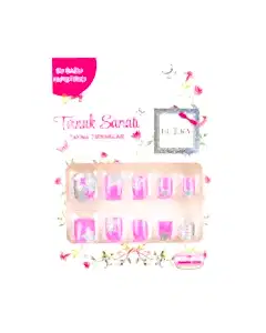 Lukky Yıldız Baskılı Yapışkanlı Takma Tırnak Seti