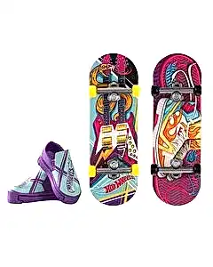 Hot Wheels Skate Retro Temalı İkili Parmak Kaykay ve Ayakkabı Paketleri HXL19