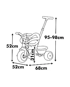 Smoby Be Move Comfort 3 Tekerlekli Bisiklet Pembe