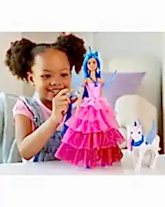 Barbie Mavi Saçlı Prenses Bebek HRR16