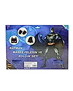 Batman Maske Pelerin Kolluk 3’lü Set