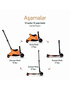 SmarTrike Xtend Büyüyebilen Ride On Scooter Turuncu