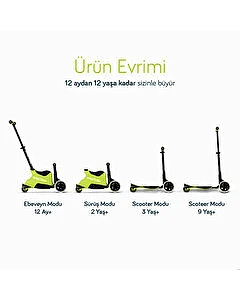 SmarTrike Xtend Büyüyebilen Ride On Scooter Lime